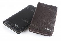 Мужское портмоне Baellerry черное на молнии оптом