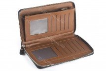 Мужское портмоне Baellerry черное на молнии оптом