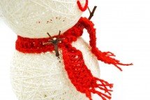 Украшение Снеговик из ниток оптом