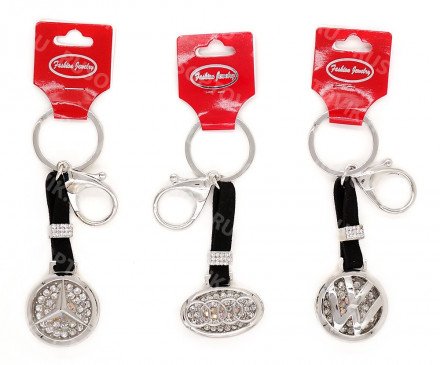 Автомобильные брелоки Fashion Jewelry (серебристого цвета) оптом 