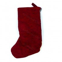 Новогодний носок для подарков с колокольчиком оптом