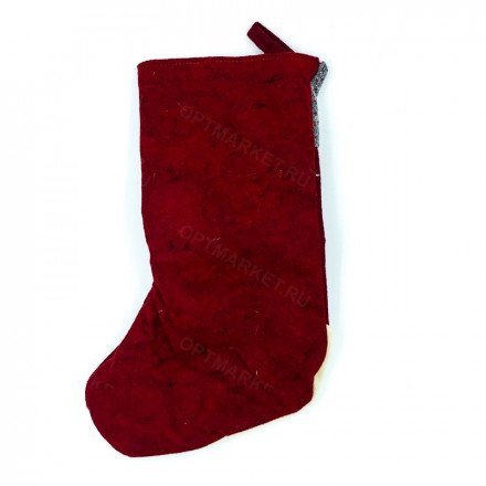 Новогодний носок для подарков с колокольчиком оптом 