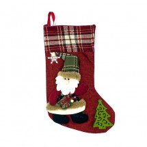 Новогодний носок для подарков оптом