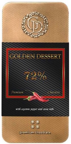 Шоколад горький Golden Dessert Кайенский перец 72% 100г оптом 