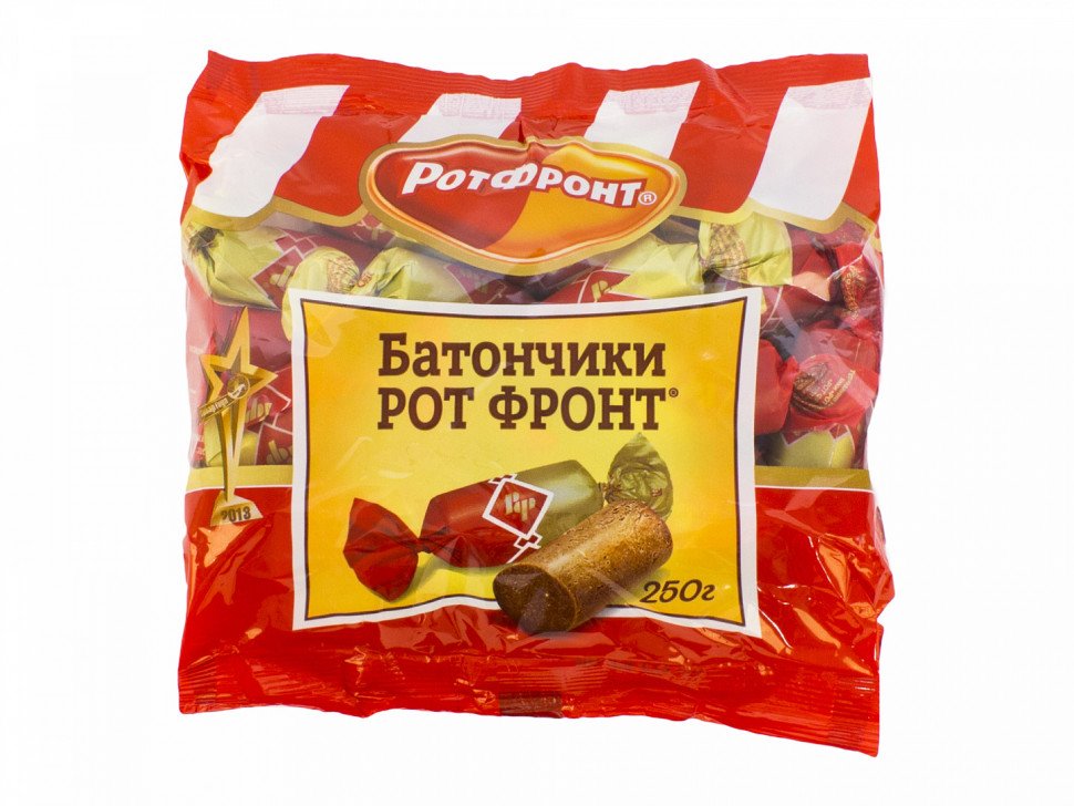 Конфеты Рот-Фронт Батончики 250г оптом Конфеты Рот-Фронт Батончики 250г оптом