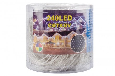 Гирлянда "Сетка" 240 разноцветных миниламп оптом 