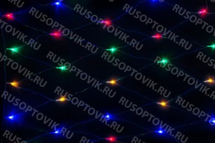 Гирлянда "Сетка" 240 разноцветных миниламп оптом 