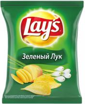 Чипсы Lays Зеленый Лук 80г оптом