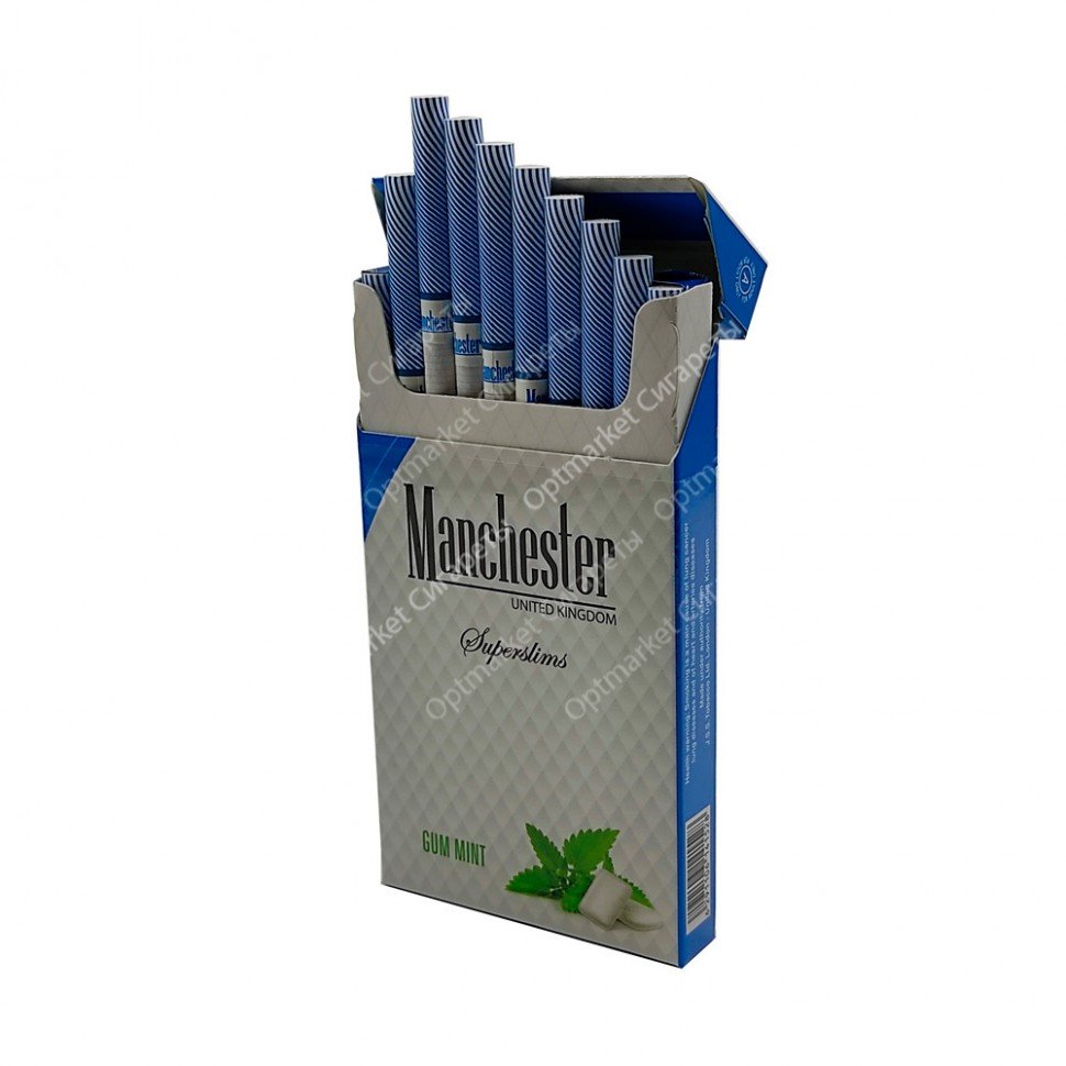 Сигареты Manchester Gum Mint Superslims оптом 