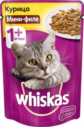 "Whiskas", мини-филе, желе с курицей, 85 г 