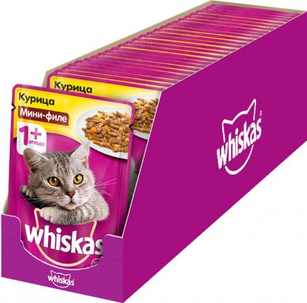 "Whiskas", мини-филе, желе с курицей, 85 г 