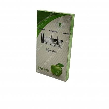 Сигареты Manchester Green Apple Superslims оптом 