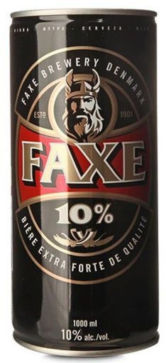 Пиво светлое FAXE в банке 4.9% 1л оптом 