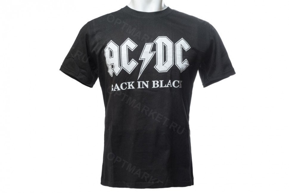 Футболка ACDC Back in black оптом Футболка ACDC Back in black оптом