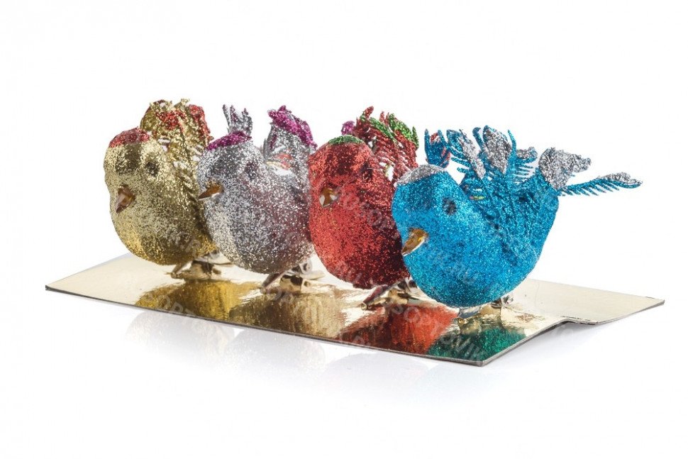 Новогоднее украшение на ёлку на прищепке "Птица" оптом Новогоднее украшение на ёлку на прищепке "Птица" оптом