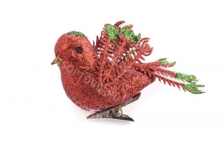 Новогоднее украшение на ёлку на прищепке &quot;Птица&quot; оптом 