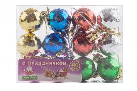 Ёлочные шары 3 см. 12 шт. оптом 