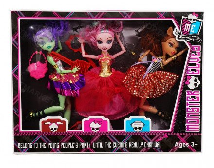 Набор из трех кукол Magic Girl &quot;Monser Elves&quot; оптом 