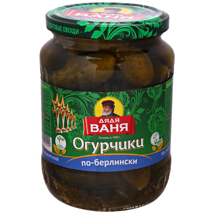 Огурчики Дядя Ваня маринованные по-Берлински 680 г оптом 