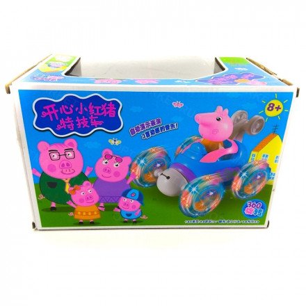 Машинка перевертыш на пульте Свинка Пеппа оптом 