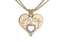 Парная подвеска сердце оптом