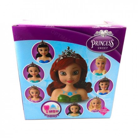 Кукла-манекен для создания причесок c аксессуарами оптом 