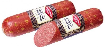 Колбаса в/к сервелат Зернистый Владимирский стандарт 1 кг оптом 