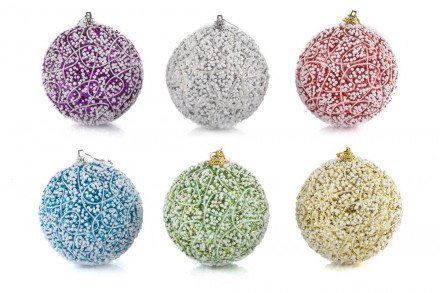 Ёлочные шары 6 шт. оптом 