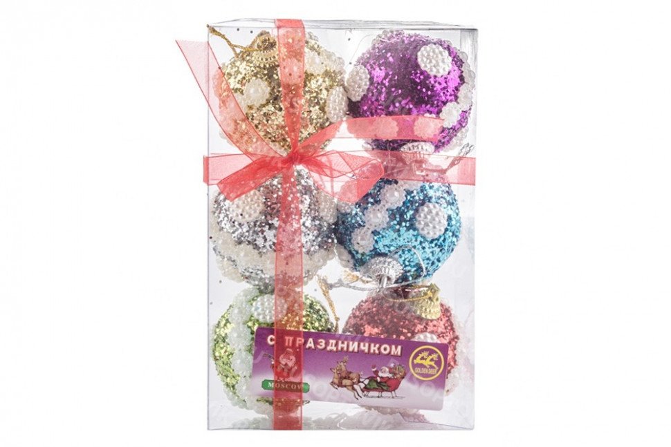Ёлочные шары с бисером оптом 