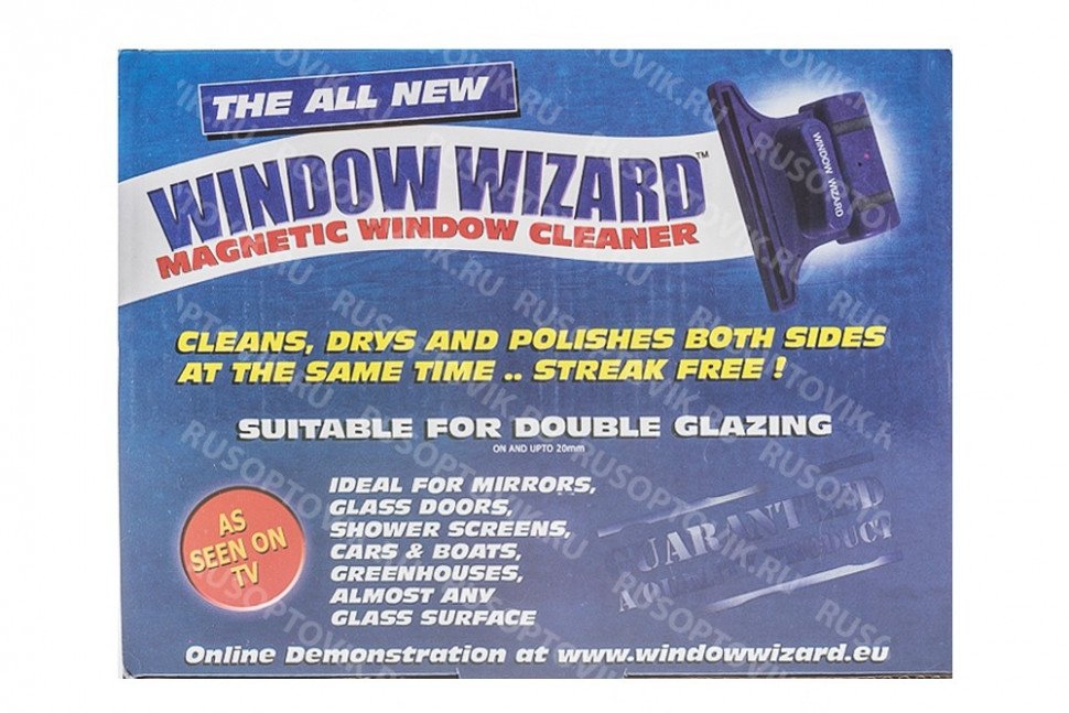 Магнитная щетка для мытья окон Window Wizard оптом 