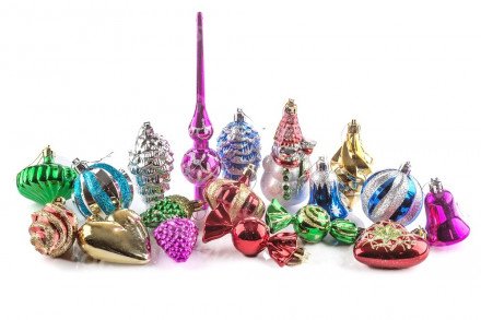 Набор украшений на ёлку 18 шт. оптом 