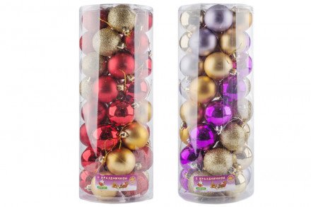 Наборы шаров на ёлку 40 шт. оптом 