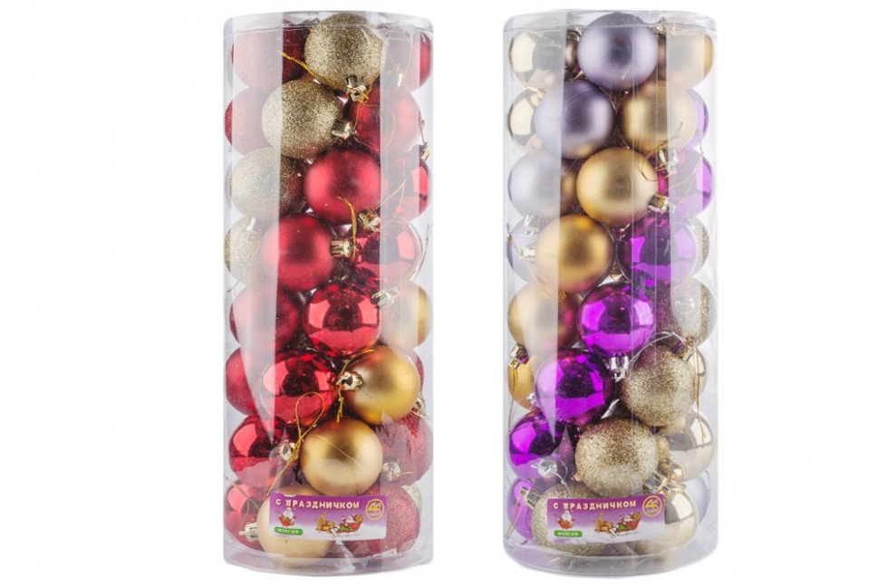 Наборы шаров на ёлку 40 шт. оптом 