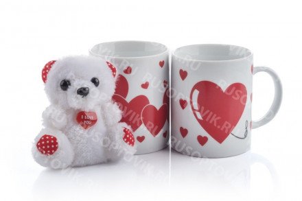 Подарочный набор мишка и кружки оптом 