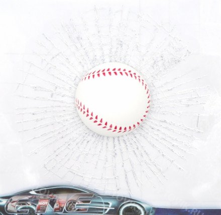 Силиконовая 3D наклейка на автомобиль &quot;Разбитое стекло&quot; оптом 