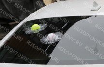 Силиконовая 3D наклейка на автомобиль &quot;Разбитое стекло&quot; оптом