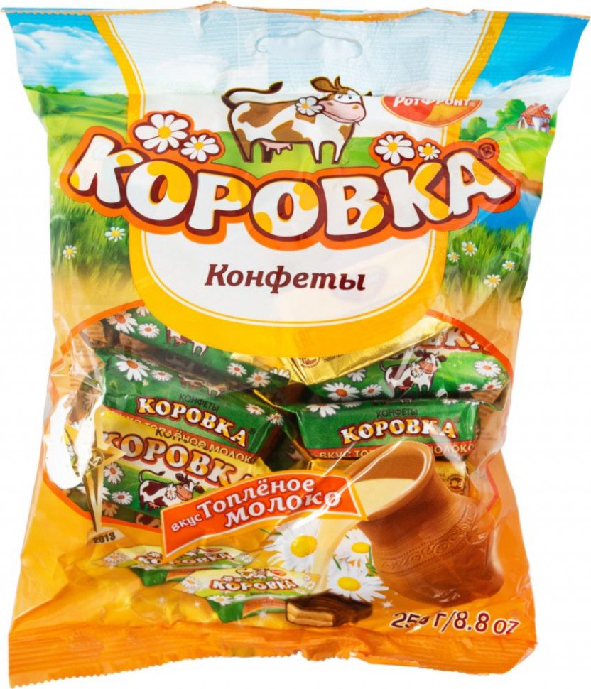 Конфеты Коровка молочная 250г оптом 