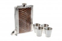 Подарочный набор: фляжка 250 мл и 4 рюмки оптом