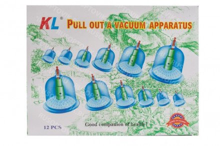 Вакуумные банки для массажа 12 шт. оптом 