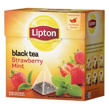 Черный чай Lipton Strawberry Mint в пирамидках 20 пак оптом Черный чай Lipton Strawberry Mint в пирамидках 20 пак оптом