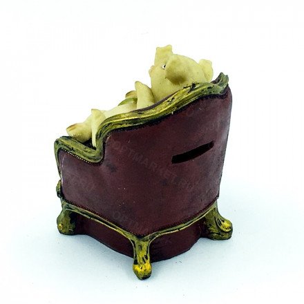 Копилка &quot;Свинка в кресле&quot; полистоун оптом 