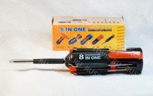 Универсальная отвертка 8 в 1 с фонариком оптом