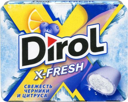Жевательная резинка Dirol X Fresh Свежесть черники и цитруса оптом 