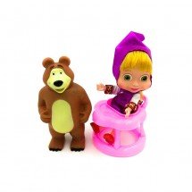 Кукла "Маша и Медведь" в коробке со стульчиком оптом