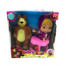 Кукла "Маша и Медведь" в коробке со стульчиком оптом