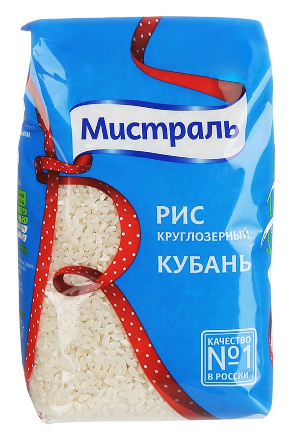 Рис Мистраль Кубань круглозерный 900 г оптом 