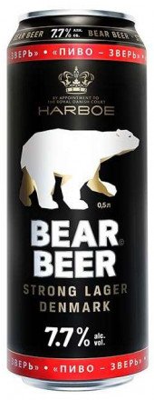 Пиво светлое Bear Beer в банке 7,7% 0.5л оптом 