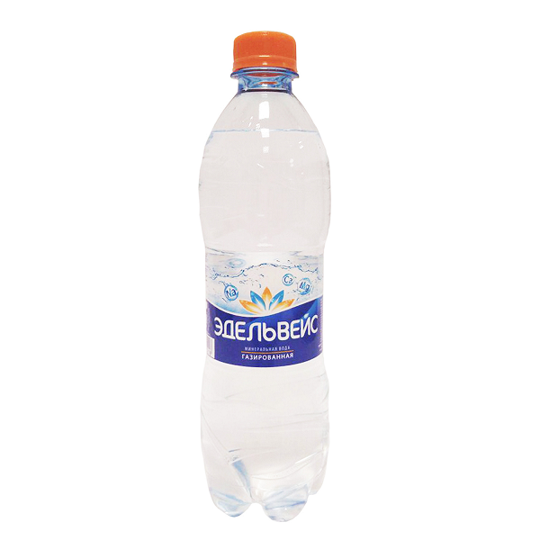 Вода газированная минеральная Эдельвейс 0,5 л оптом 