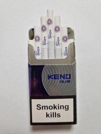 Сигареты Keno Blueberry Mint (кнопка) оптом 