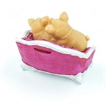 Копилка &quot;Две свинки на диване&quot; полистоун оптом